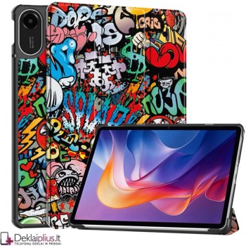 Dirbtinės odos atverčiamas dėklas - graffiti (Xiaomi Redmi Pad 2 (11) Dirbtinės odos atverčiamas dėklas - graffiti (Xiaomi Redmi Pad 2 (11)